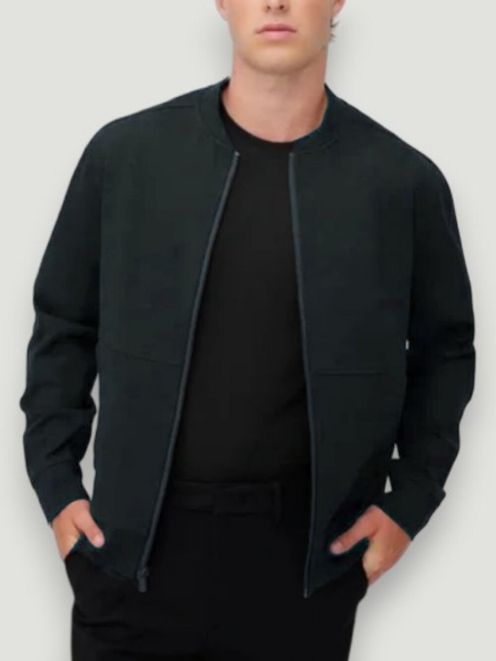 Kit and Ace full zip bomber jacket dark green unisex size M